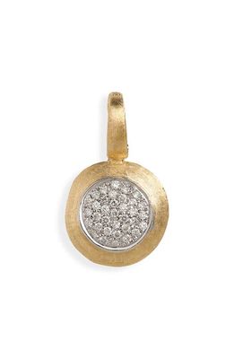 Marco Bicego Jaipur 18K Yellow Gold Small Pavé Diamond Pendant in Yellow-White
