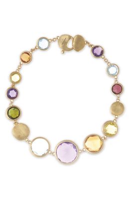 Marco Bicego Jaipur Color Graduated Gemstone Bracelet in Gold/Mixed Stone/Diamond