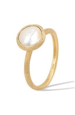 Marco Bicego Jaipur Mother-of-Pearl Stackable Ring in Yellow Gold