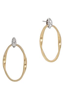Marco Bicego Marrakech Onde 18K Yellow Gold & Diamond Link Stud Earrings in White Gold/Yellow Gold