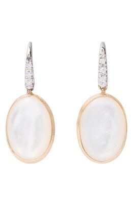 Marco Bicego Siviglia 18K Yellow Gold Diamond & Mother-of-Pearl Earrings in Yl/Wh Gold