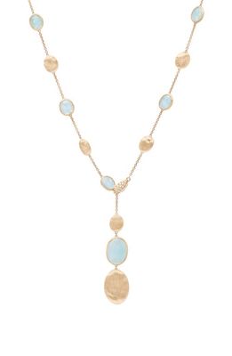 Marco Bicego Siviglia Aquamarine & Pavé Diamond Y-Necklace in Gold