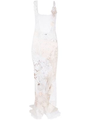 Marco Rambaldi crochet long dress - White