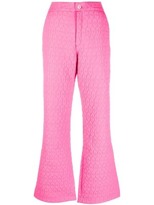 Marco Rambaldi quilted flared trousers - Pink