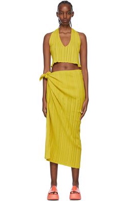 Marco Rambaldi SSENSE Exclusive Yellow Viscose Cover-Up Set