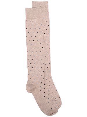 Marcoliani polka dot-print socks - Neutrals