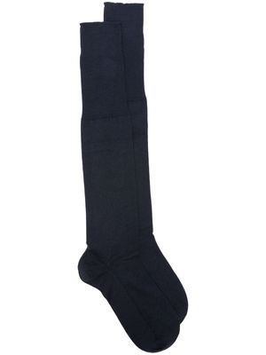 Marcoliani ribbed-trim cashmere socks - Blue