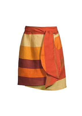 Mare Sasha Stripe Linen Miniskirt