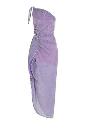 Marea Shimmer One-Shoulder Maxi Dress