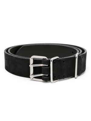 Margaret Howell buckle-fastening nubuck leather belt - Black