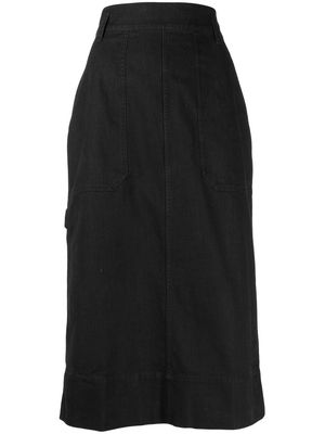 Margaret Howell high-waist carpenters skirt - Black