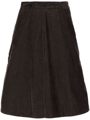 Margaret Howell high-waist corduroy skirt - Grey