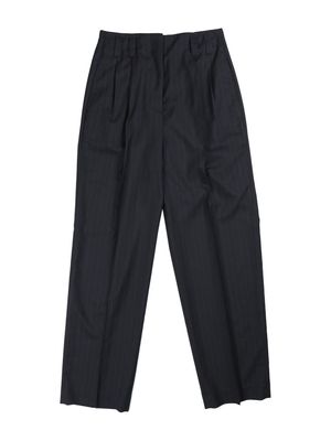 Margaret Howell pinstriped tapered tailored trousers - Black