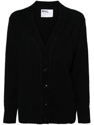 Margaret Howell V-neck wool cardigan - Black