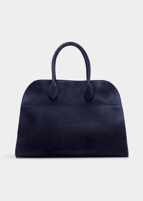Margaux 15 Top-Handle Bag in Suede