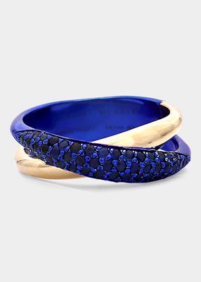 Margaux Ring in 18K Gold, Sterling Silver and Blue Sapphires