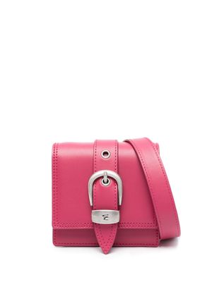 Marge Sherwood buckle-detail leather mini bag - Pink