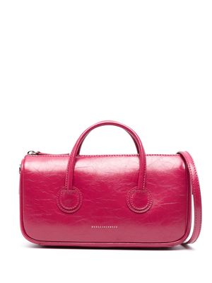Marge Sherwood crinkled-finish leather mini bag - Pink