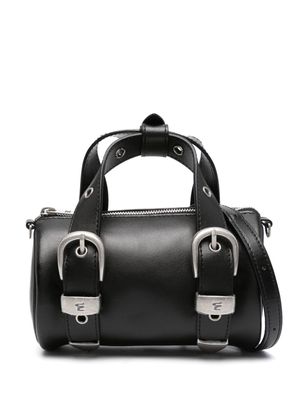 Marge Sherwood double-buckle leather crossbody bag - Black