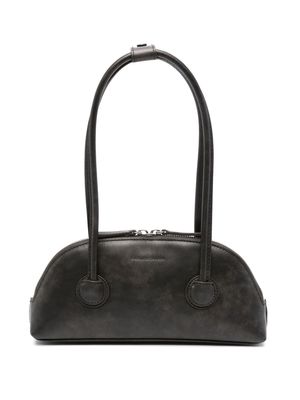 Marge Sherwood logo-debossed leather shoulder bag - Black