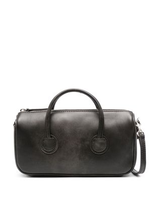 Marge Sherwood logo-debossed leather tote bag - Black