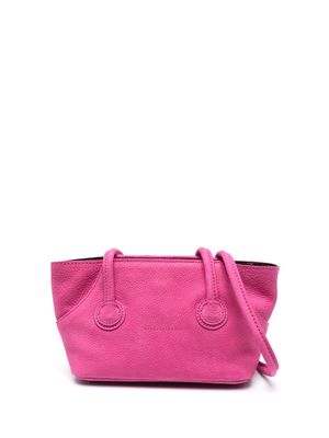 Marge Sherwood logo-debossed leather tote bag - Pink