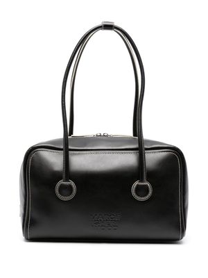 Marge Sherwood logo-embossed leather shoulder bag - Black