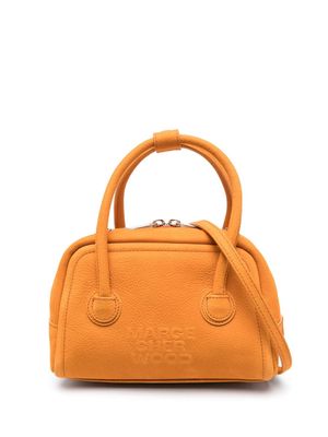 Marge Sherwood logo-embossed leather tote bag - Orange