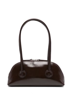 Marge Sherwood logo-print leather tote bag - Brown