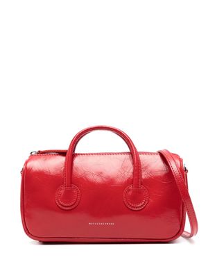 Marge Sherwood logo-stamp leather tote bag - Red