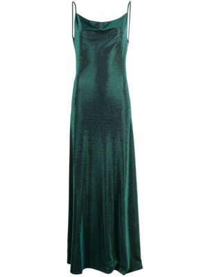 Margherita Maccapani lurex-detail maxi dress - Green