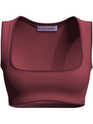 Margherita MACCAPANI Perfect square-neck bra top - Red