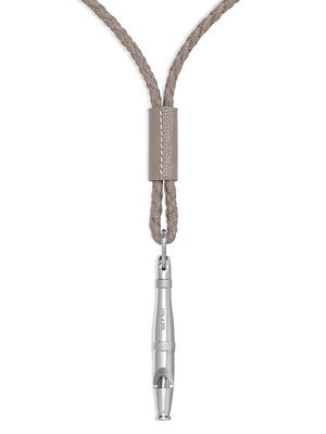 Margot Designer Leather Pet Whistle - Taupe - Taupe