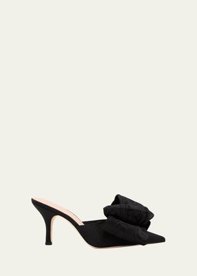 Margot Moiré Bow Mule Pumps