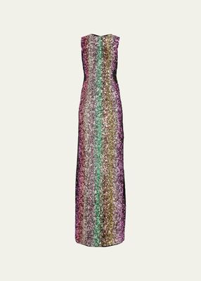 Margot Sequin-Embellished Trumpet Gown