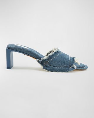 Margurite Denim Slide Sandals