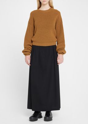 Mari Cropped Wool Pullover