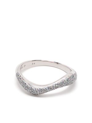 Maria Black Aura opal glitter ring - Silver