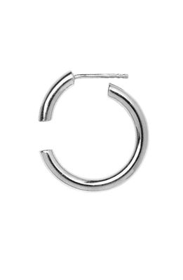 Maria Black Disrupted Hoop Earring in High Polished Silver