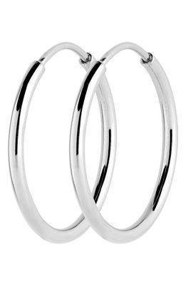 Maria Black Senorita 25mm Endless Hoop Earrings in High Polished Silver