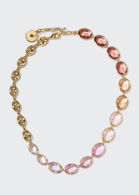 Maria Chain Necklace, Plum