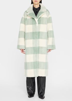 Maria Long Checkered Coat