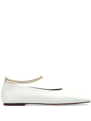 MARIA LUCA Augusta leather ballerina shoes - White