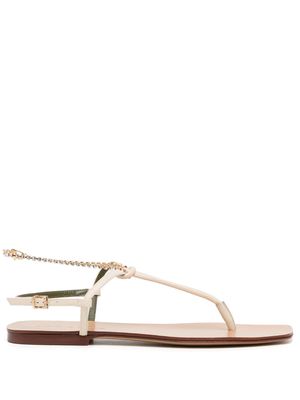 MARIA LUCA chain-link leather sandals - Neutrals