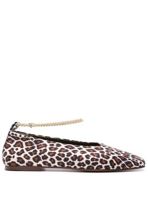 MARIA LUCA Leopard Augusta ballerina shoes - Neutrals