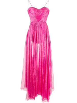 Maria Lucia Hohan Allar semi-sheer flared gown - Pink