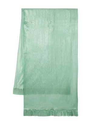 Maria Lucia Hohan Gio pleated-edge silk scarf - Green