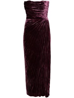 Maria Lucia Hohan Janette velvet draped midi dress - Purple