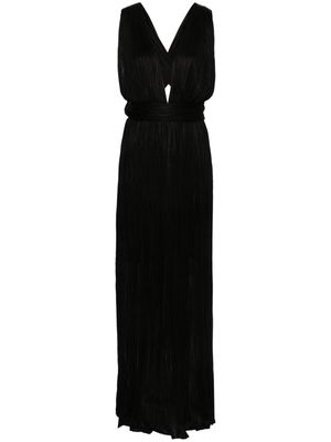 Maria Lucia Hohan Kim pleated silk maxi dress - Black