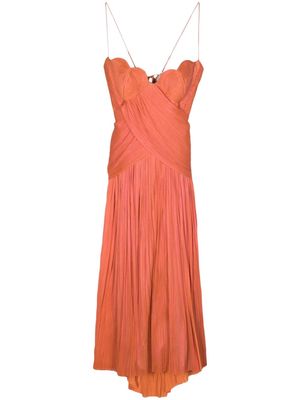 Maria Lucia Hohan Rovena silk midi dress - Orange